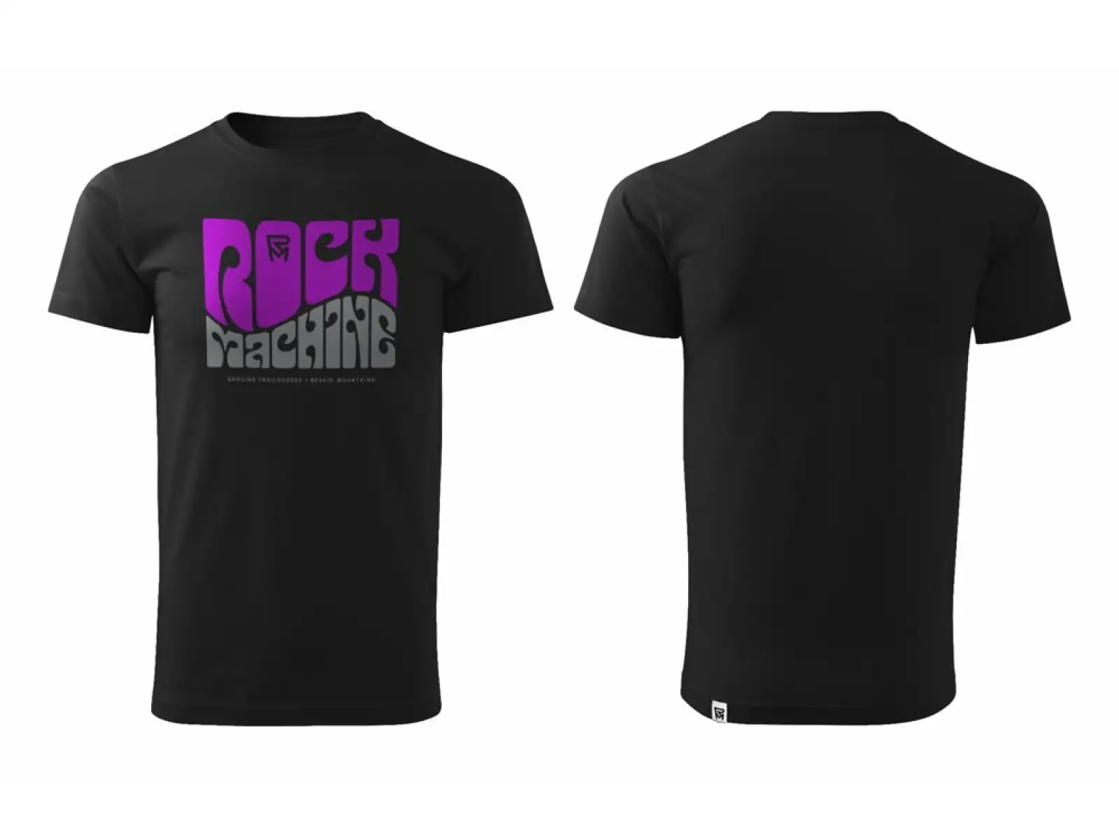 Rock Machine Wave Herren T-Shirt, kurzarm, schwarz
