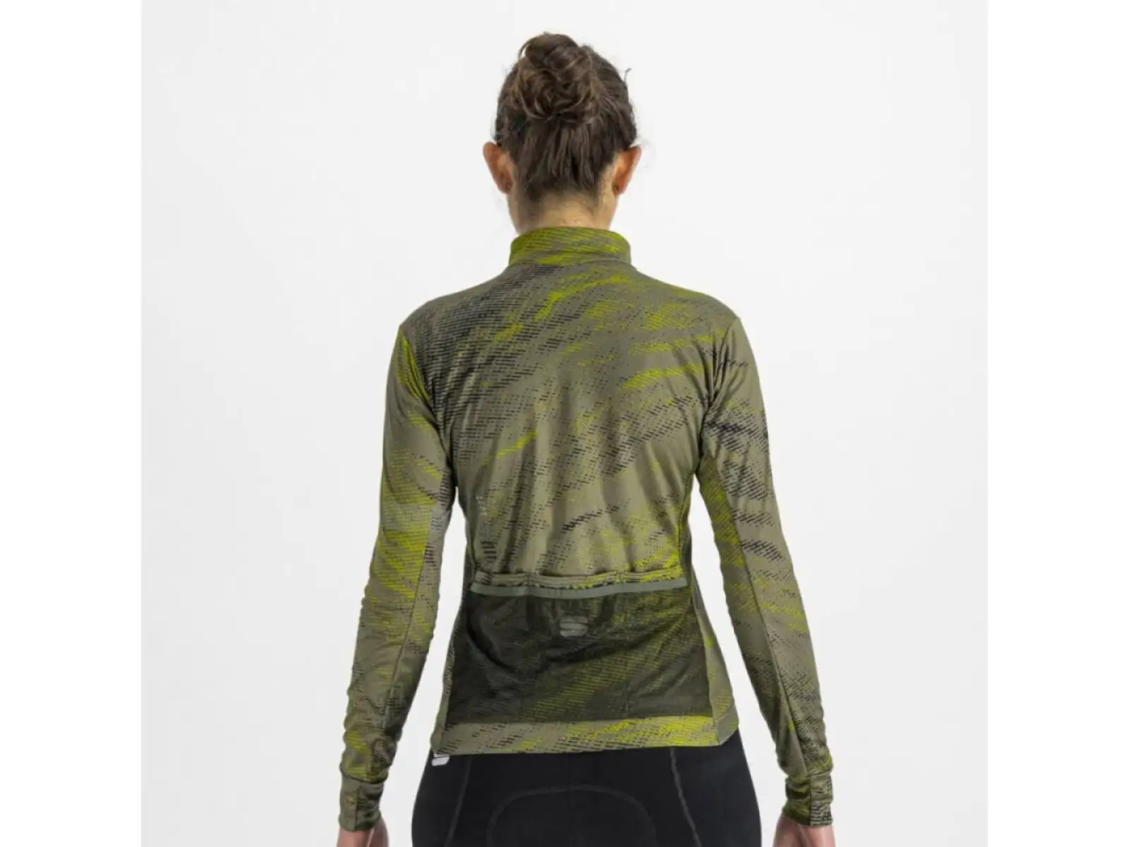 Sportful Cliff Supergiara Thermal Damen Langarmtrikot Beetle Guacamole Black