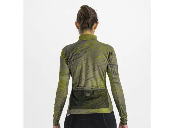 Sportful Cliff Supergiara Thermal Damen Langarmtrikot Beetle Guacamole Black