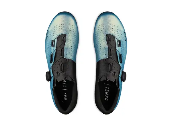Fizik Tempo Decos Carbon Iridiscent Rennrad Herrenschuhe Black/Light Blue