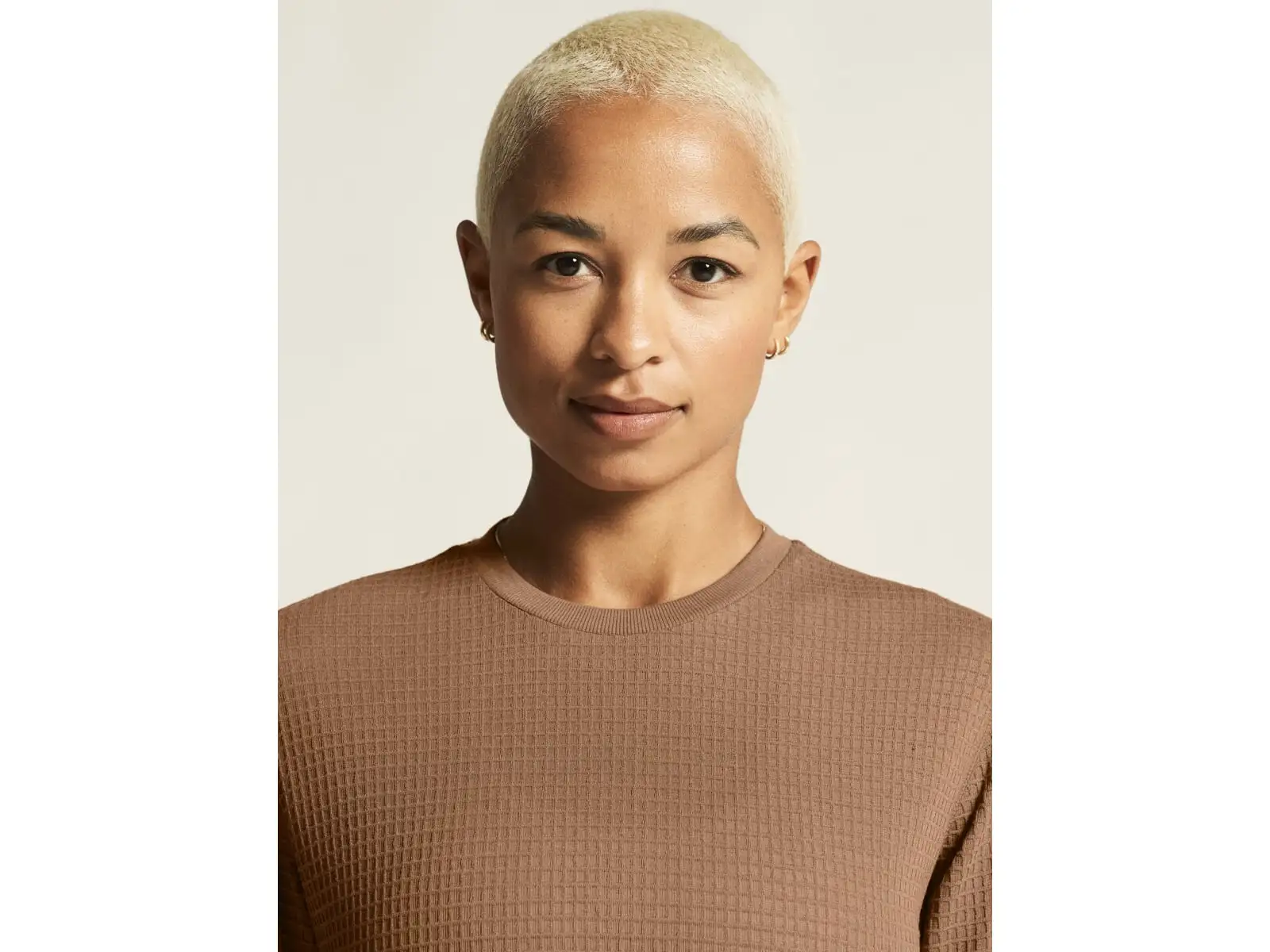 Craft Wool Waffle Damen Langarmshirt braun