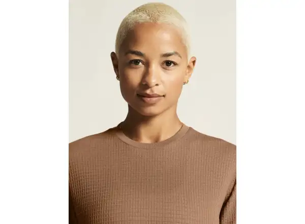 Craft Wool Waffle Damen Langarmshirt braun