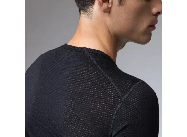 Alé Intimo Merino Herren Unterhemd kurzer Ärmel Black