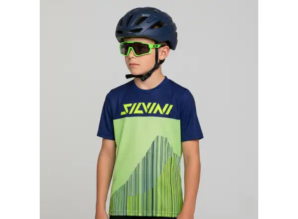 Silvini Denni Kindertrikot Kurzarm Blue Green