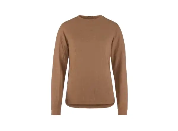 Craft Wool Waffle Damen Langarmshirt braun