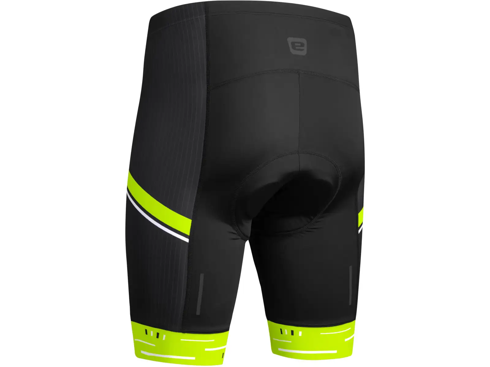 Etape Racing 2.0 Herren-Shorts mit Polster schwarz/gelb fluo