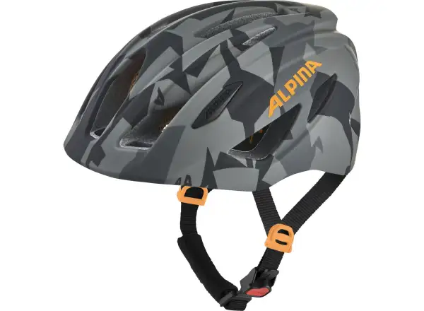 Alpina Pico Flash Kinderhelm Black/Camo Orange Gloss