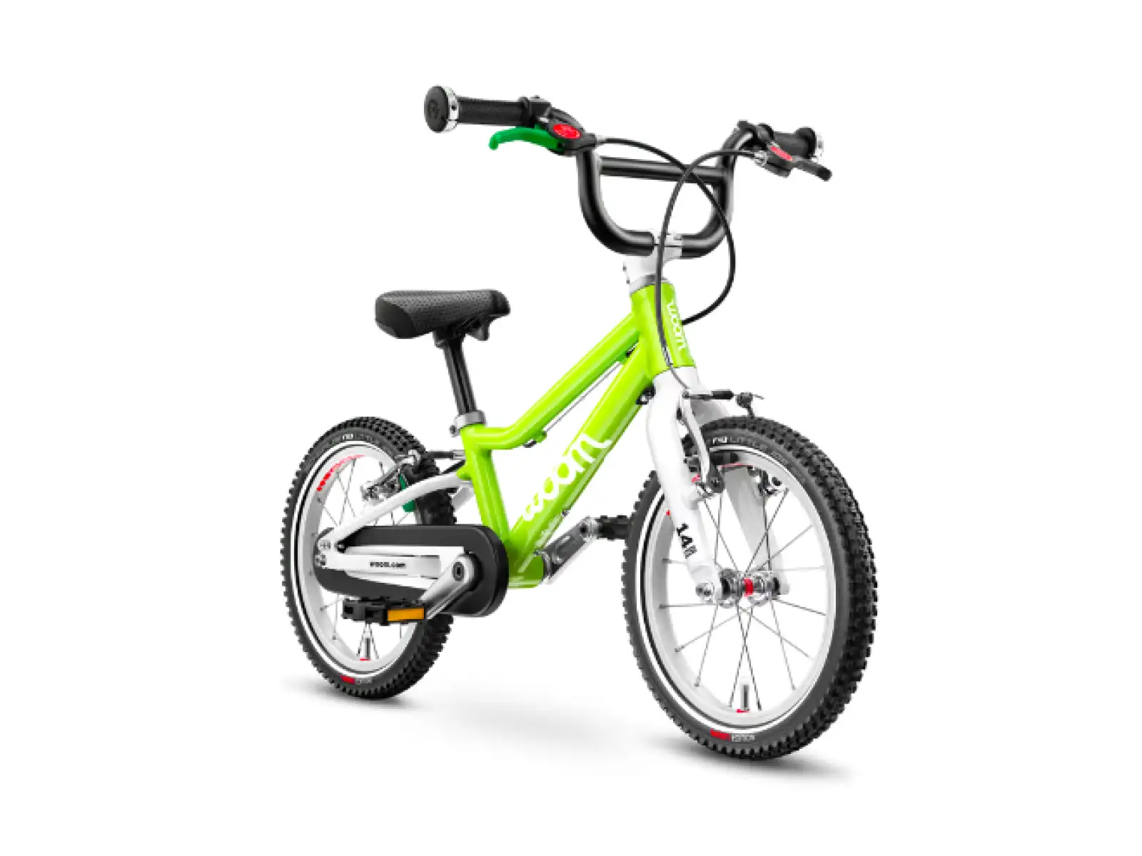 Woom 2 Eidechse Limette 14 Kinderfahrrad