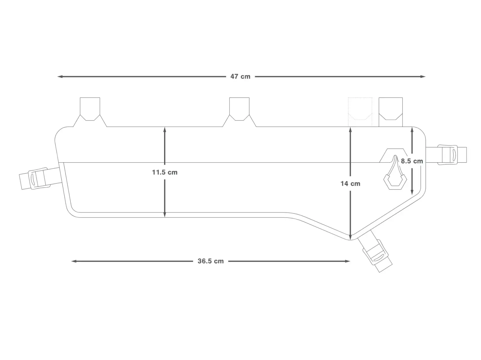 Apidura Expedition Frame Pack Tall 5 l Rahmentasche