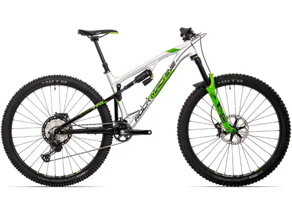 Rock Machine Blizzard TRL 90-29 glänzend silber/schwarz/DVO grün Mountainbike
