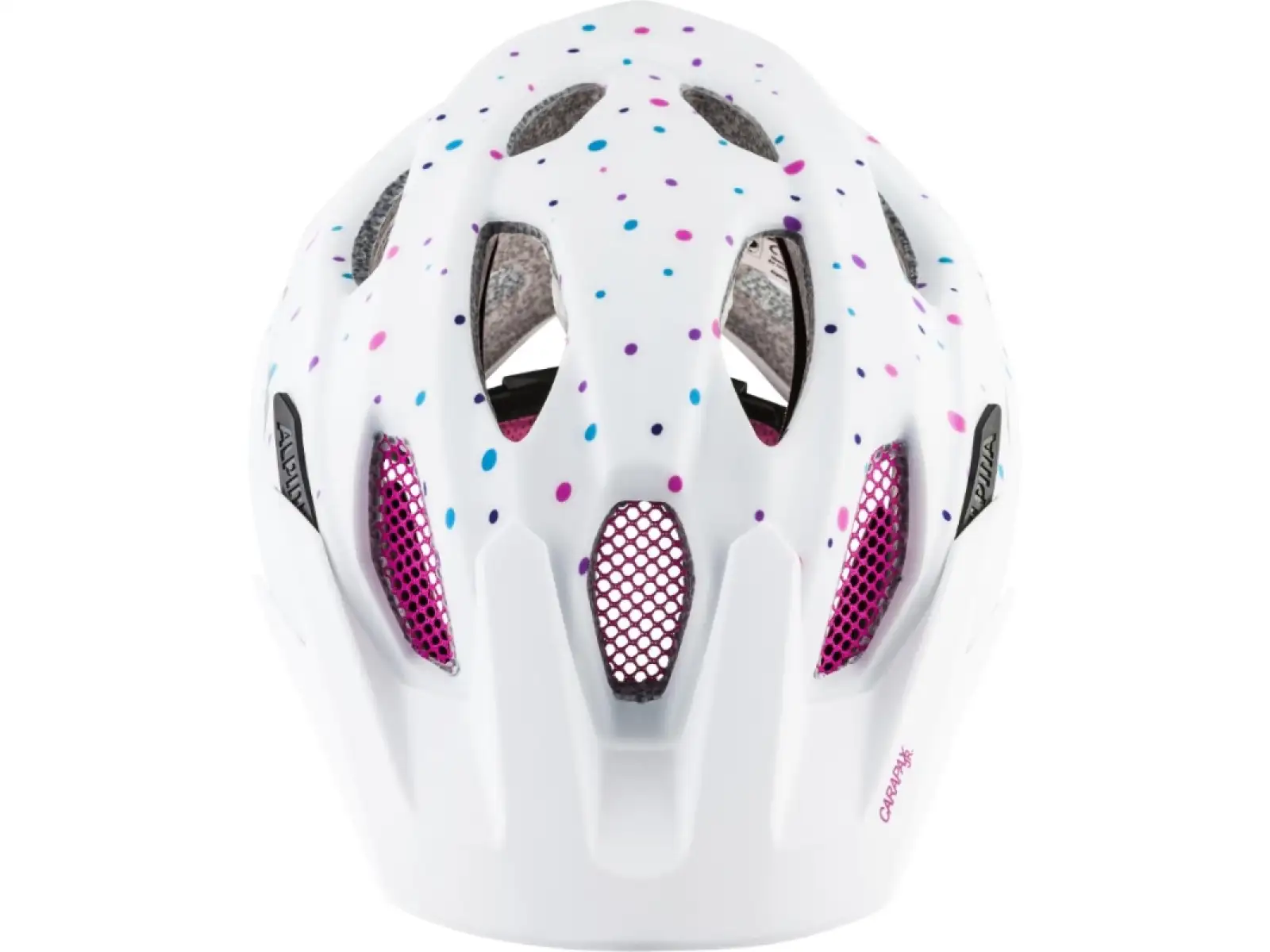 Alpina Carapax Jr. Kinderhelm White Polka Dots
