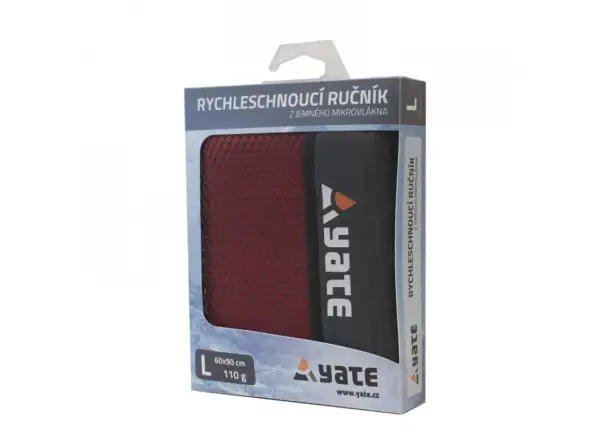 Yate Schnelltrocknendes Handtuch XL Rubinrot.