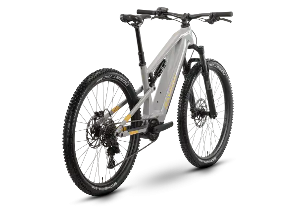 Raymon Trailray 120 Pro vollgefedertes Elektrofahrrad timelessgrey/mustard