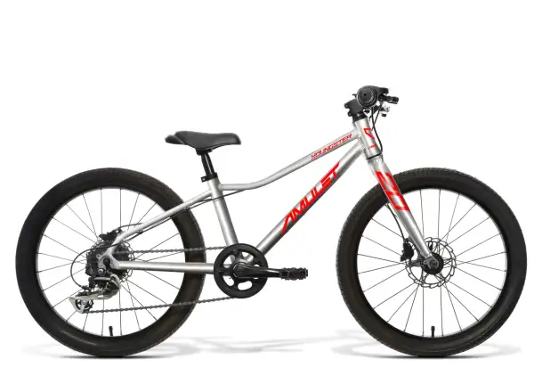 Amulett 20 Youngster Alu gebürstet transparent/rot Kinderfahrrad