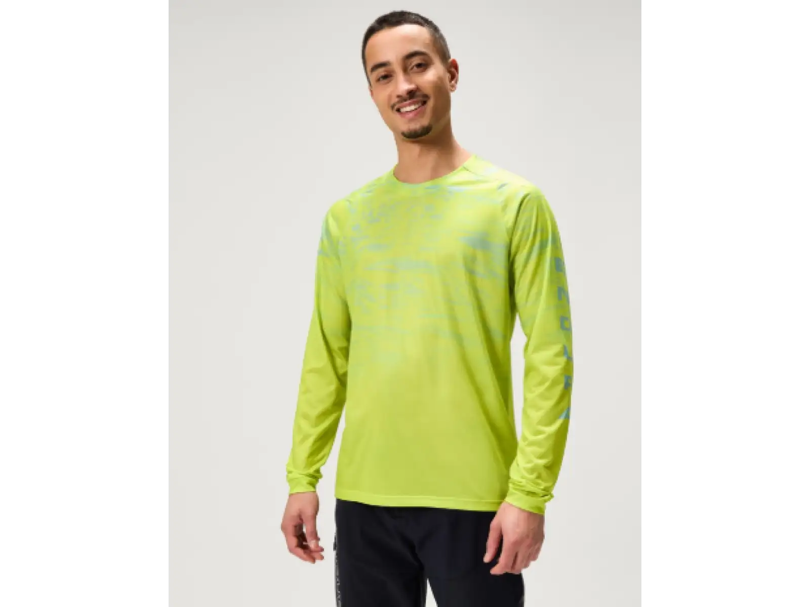 Endura LTD Marble Printed Herren-Trikot langärmlig Lime Green