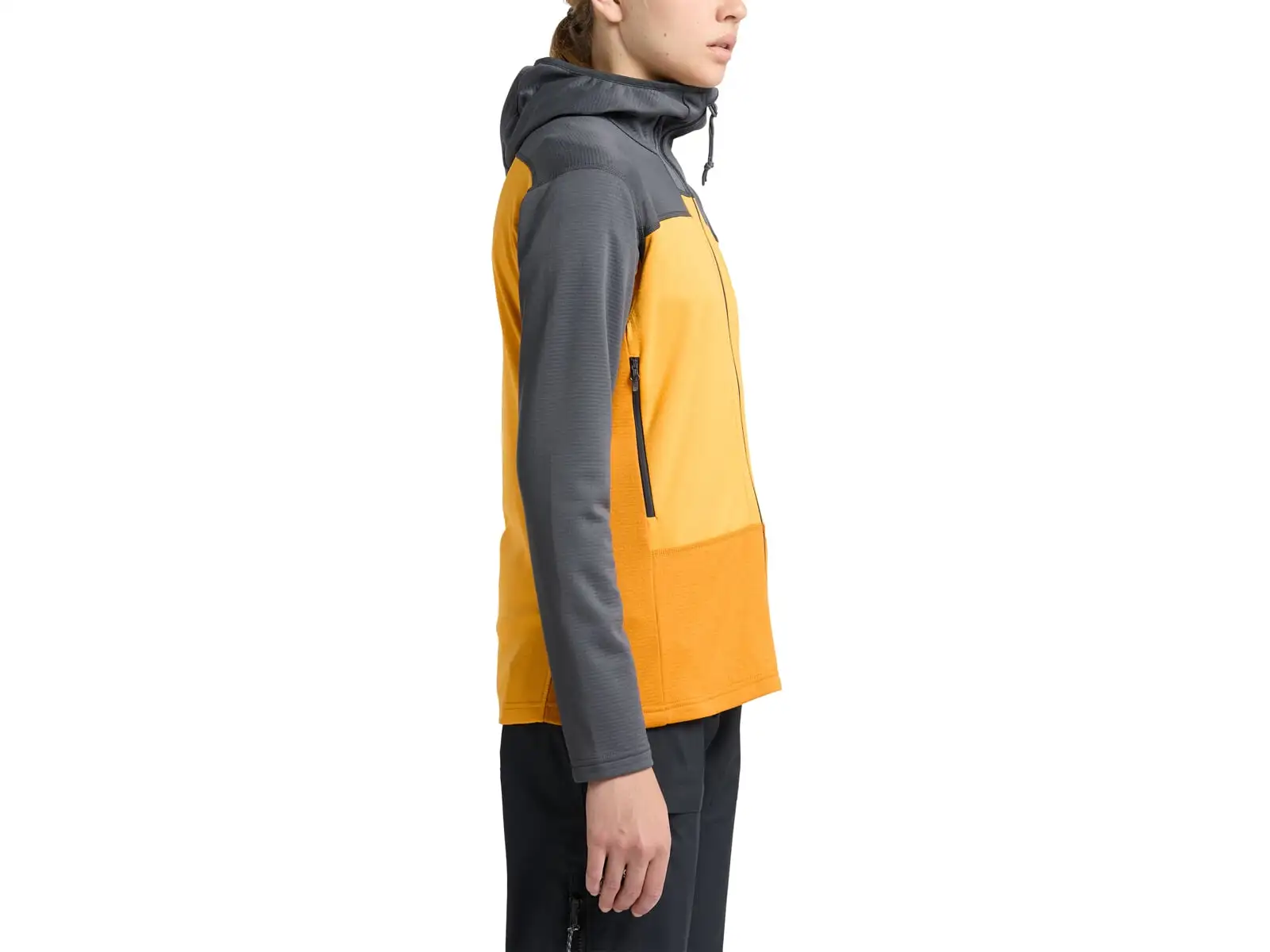 Haglöfs ROC Flash Mid Damenhoodie Magnetit/Sonnengelb