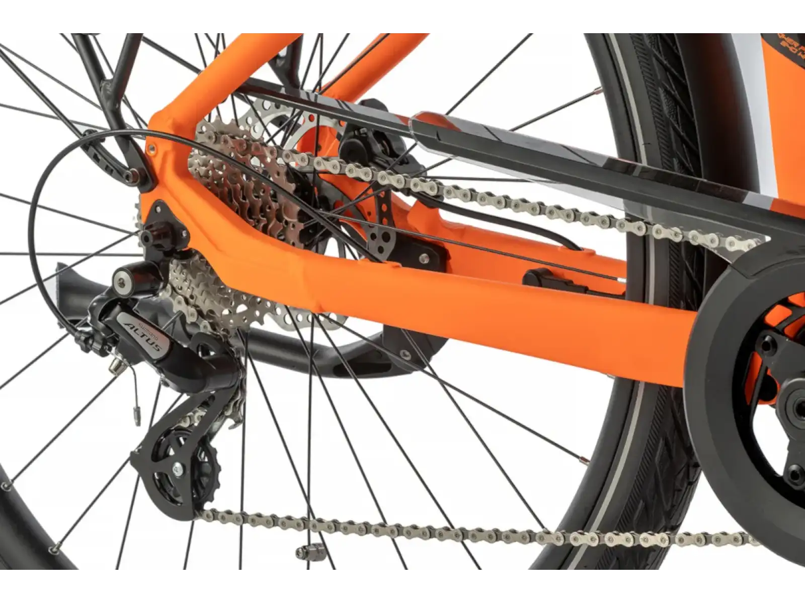 Leader Fox Saga 28 Tiefeinstieg Stadtelektrofahrrad orange