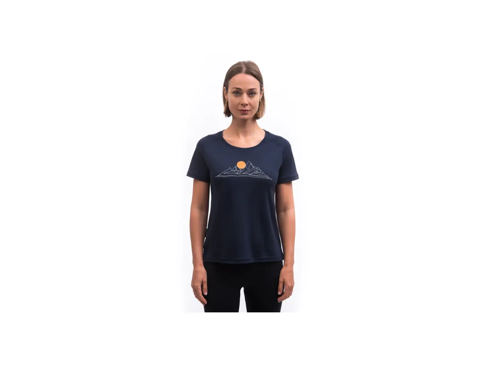 Sensor Merino Blend Moon Damen T-Shirt Kurzarm Deep Blue