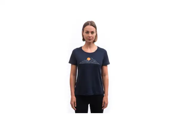 Sensor Merino Blend Moon Damen T-Shirt Kurzarm Deep Blue