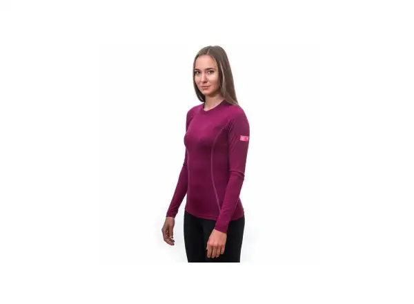 Sensor Merino Active Damenhemd Langarm Lilla