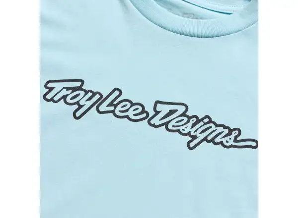 Troy Lee Designs Signature Kinder T-Shirt mit kurzem Ärmel Dawn Blue