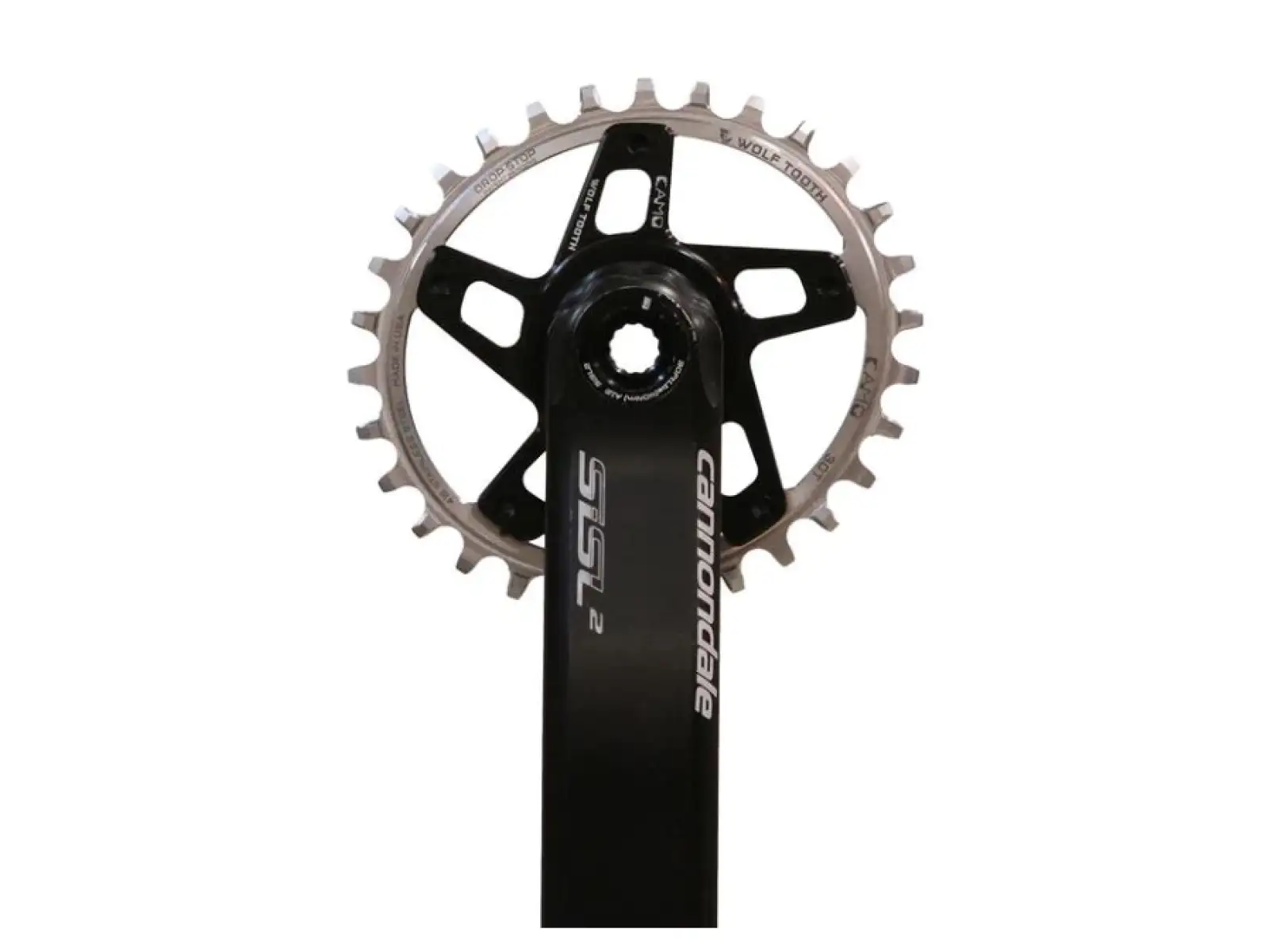 Wolf Tooth Camo Spider M1 ist ein Direct-Mount Kettenblattträger für Cannondale Kurbeln