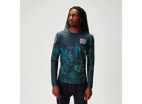 Endura Tropical Print LTD Herrentrikot Langarm Grau