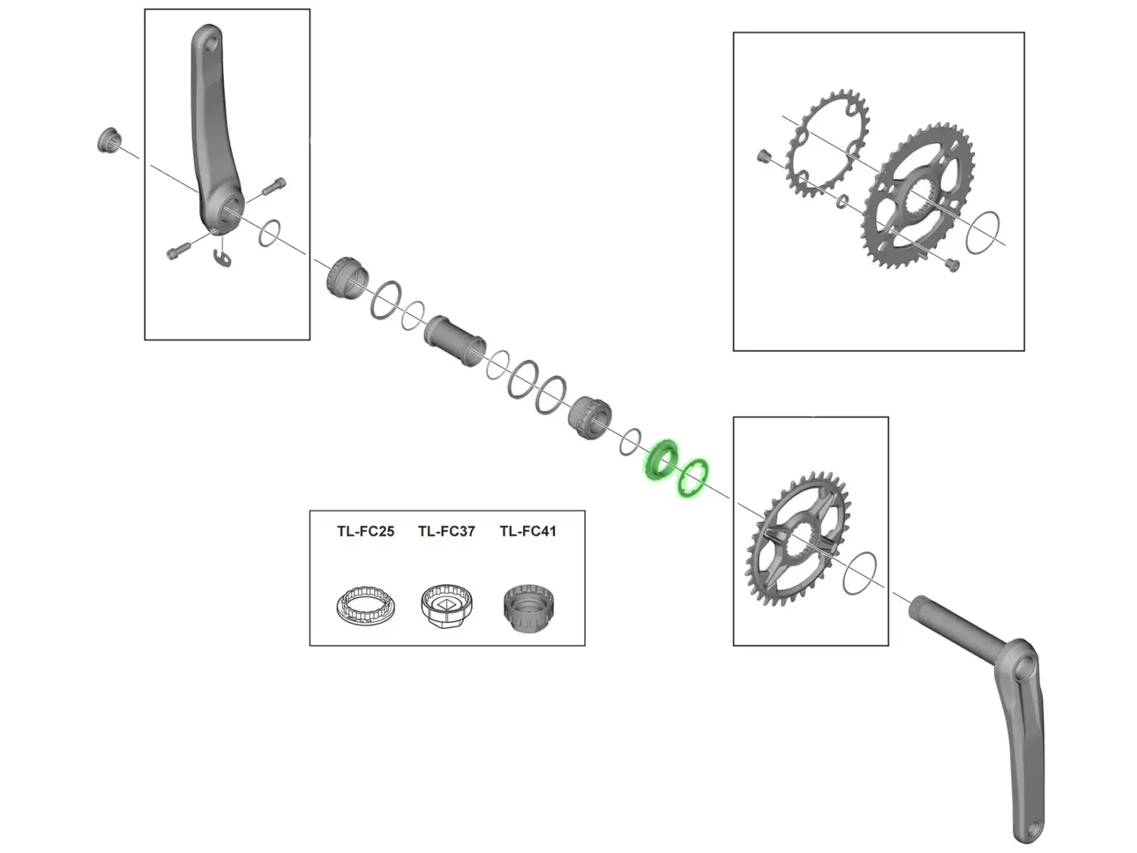 Shimano FC-M8100/M7100 Kettenblatt-Verschlussring