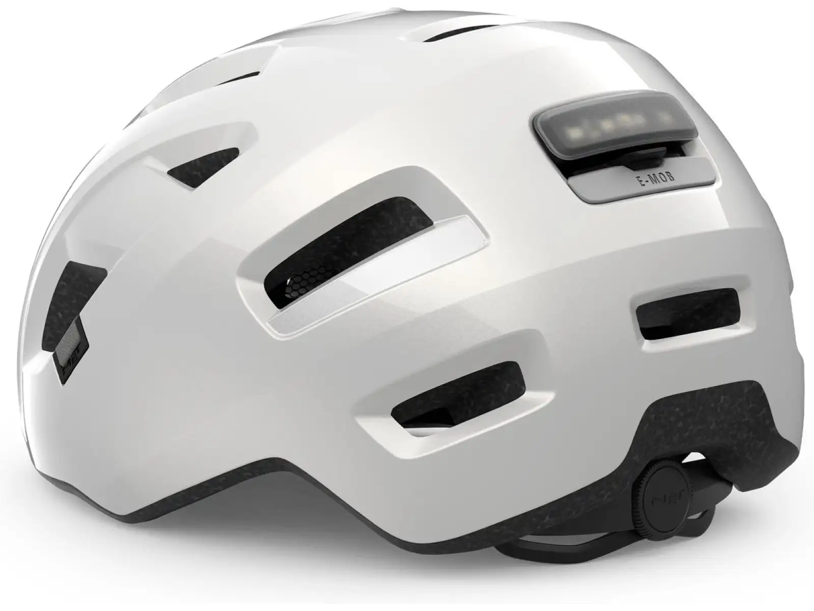 MET E-Mob Fahrradhelm Weiß