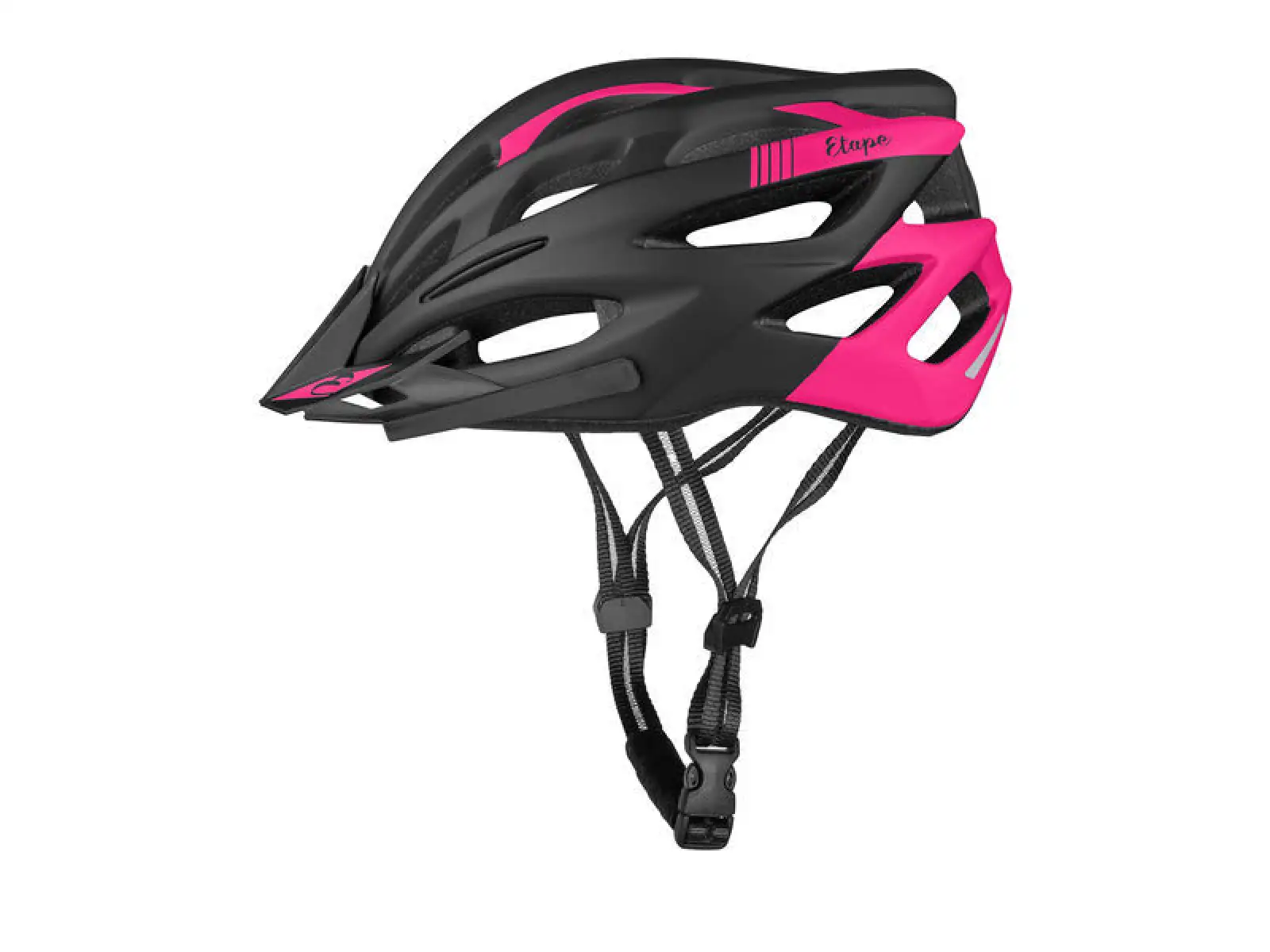 Etape Vesper Damen-Fahrradhelm schwarz/rosa matt
