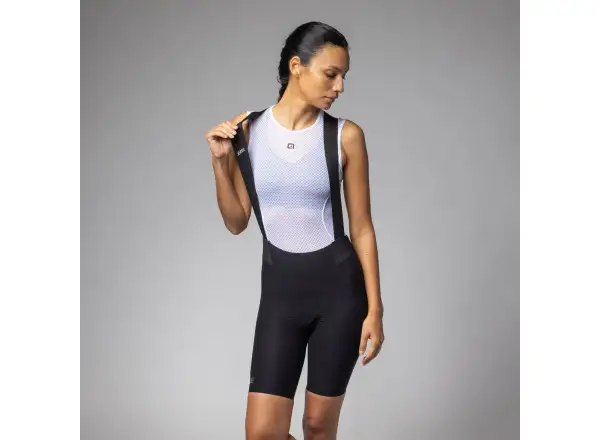 Alé Speedfondo Light Damen Radhose mit Polster und Trägerhose schwarz