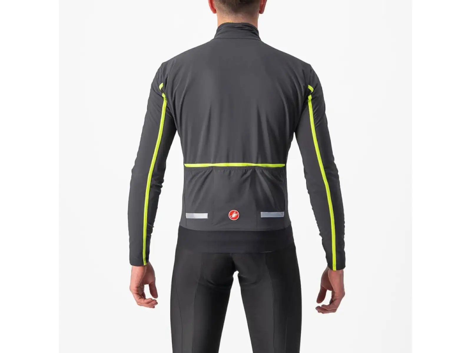 Castelli Flight Air Herrenjacke gray/lime
