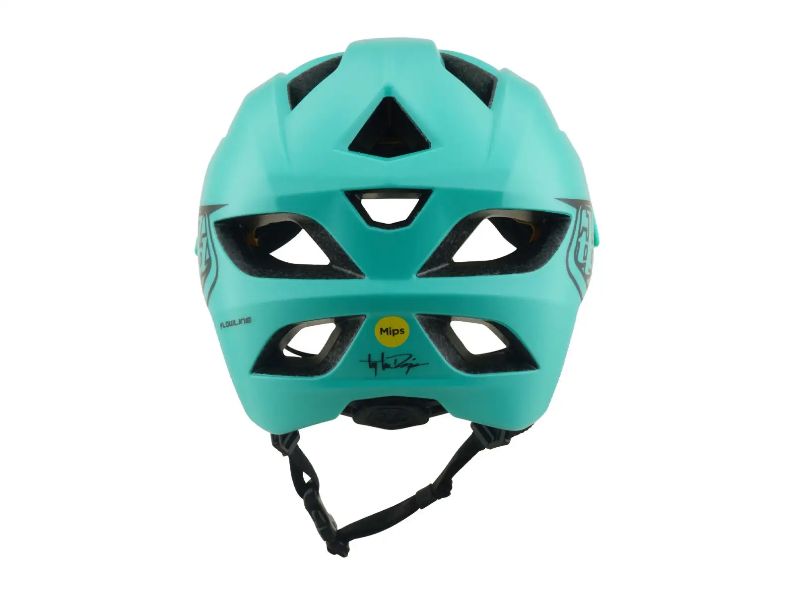 Troy Lee Designs Youth Flowline MIPS Kinderhelm Point Charcoal/Real Teal