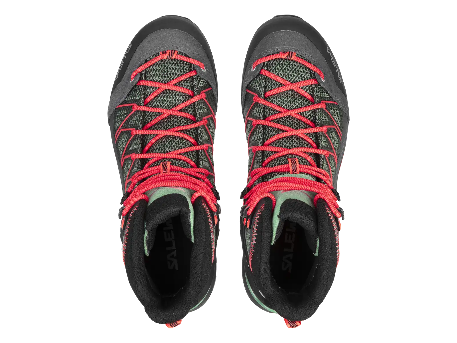Salewa WS MTN Trainer Lite Mid Gore-Tex Damenstiefel Feld Green/Fluo Coral