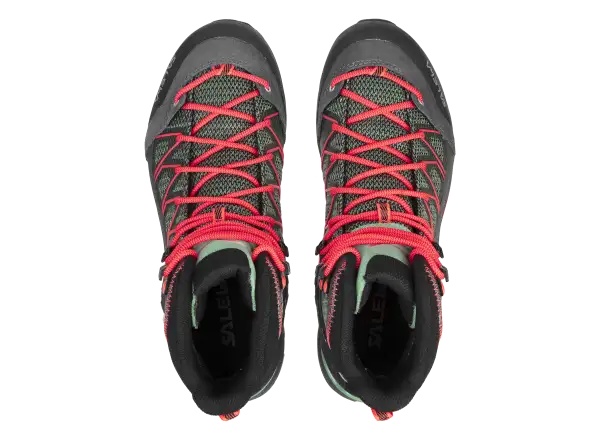 Salewa WS MTN Trainer Lite Mid Gore-Tex Damenstiefel Feld Green/Fluo Coral