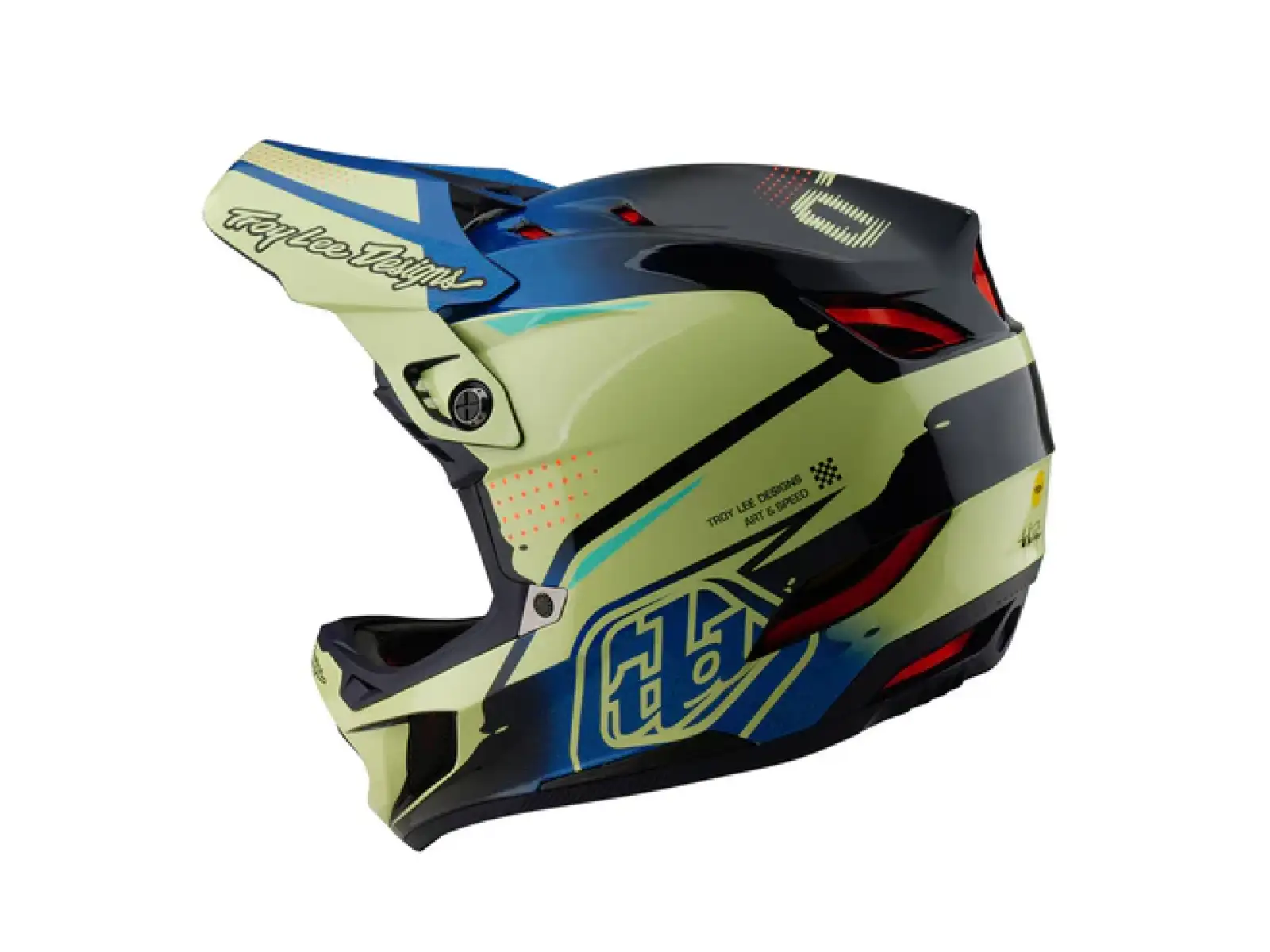 Troy Lee Designs D4 Composite Helm Drip Glo Yellow