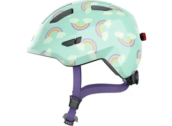 Abus Smiley 3.0 LED Kinderhelm Blue Rainbow