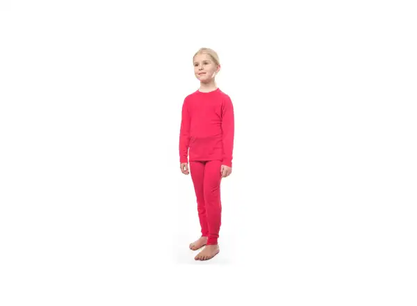 Sensor Merino Air Kinder Set Langarmshirt + Unterhose Magenta