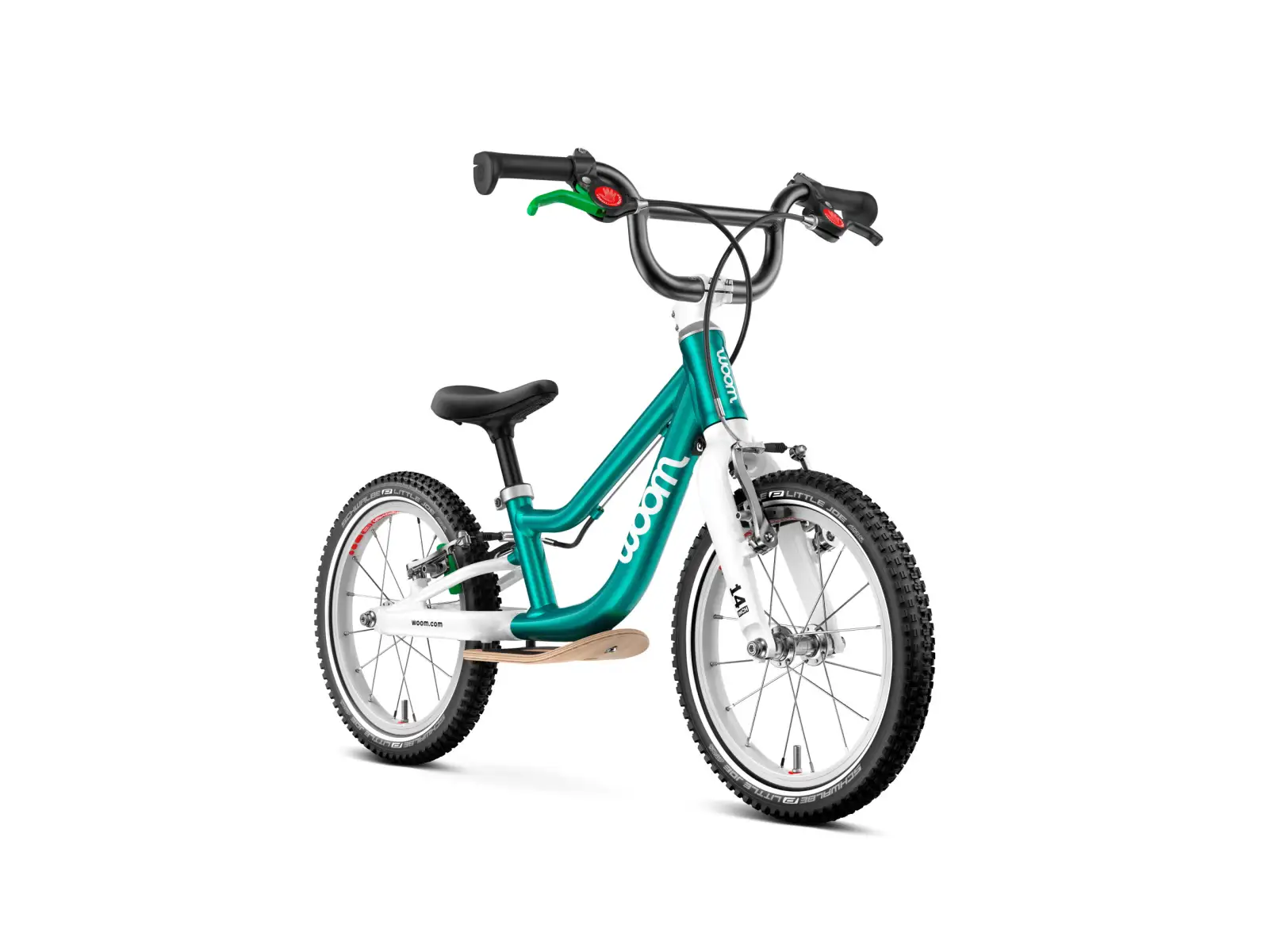 Woom GO 1 Plus Metallic Turquoise 14 Kinderlaufrad