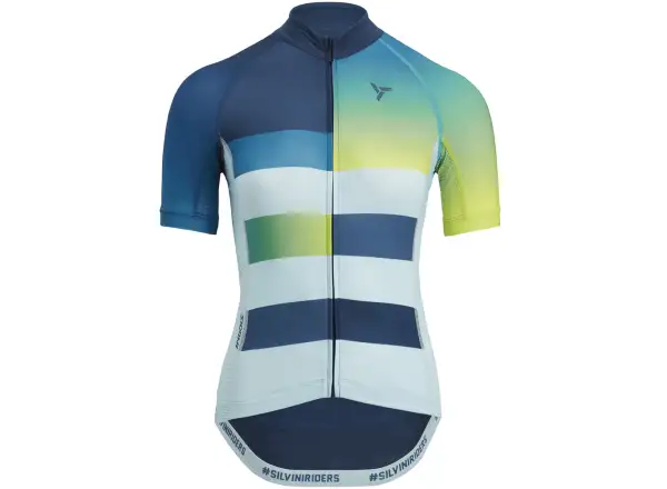 Silvini Mazzana Damen Kurzarmtrikot navy/türkis