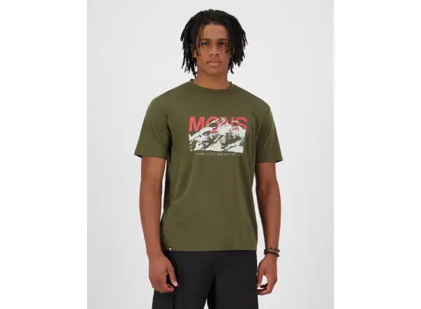Mons Royale Icon Merino Herren T-Shirt Kurzarm Dark Olive