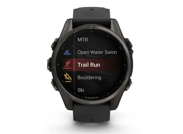 Garmin fenix 8 - 43 mm AMOLED Sapphire Smartwatches Carbon titanium Black/Pebble grey
