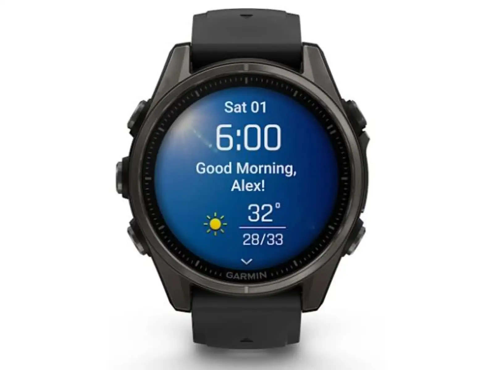 Garmin fenix 8 - 43 mm AMOLED Sapphire Smartwatches Carbon titanium Black/Pebble grey