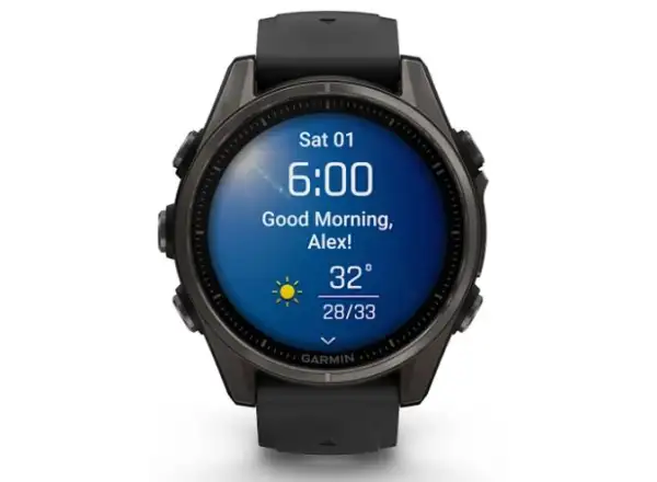 Garmin fenix 8 - 43 mm AMOLED Sapphire Smartwatches Carbon titanium Black/Pebble grey