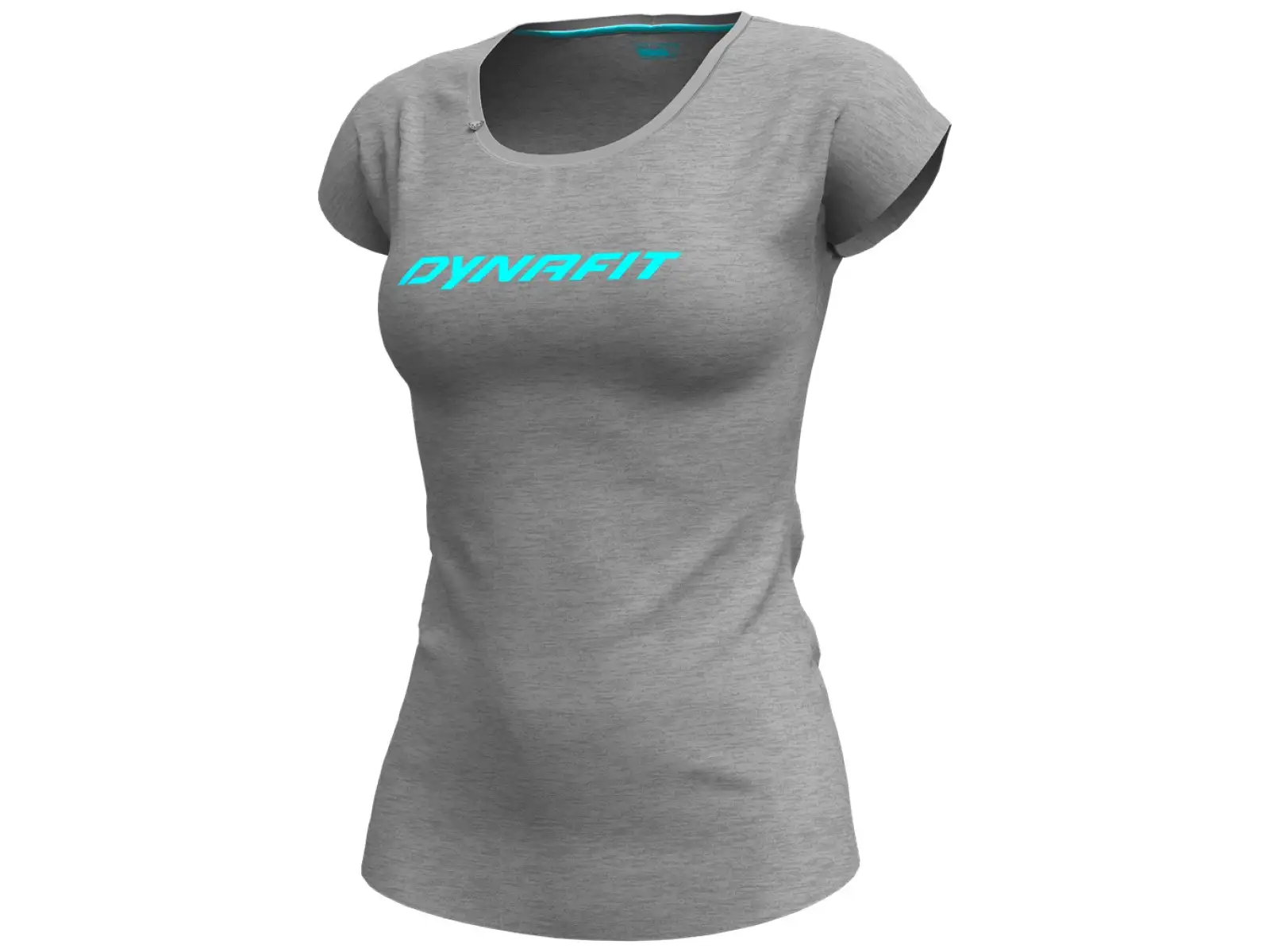 Dynafit 24/7 Logo Damen T-Shirt mit kurzen Ärmeln in ruhigem Schattenmelange.