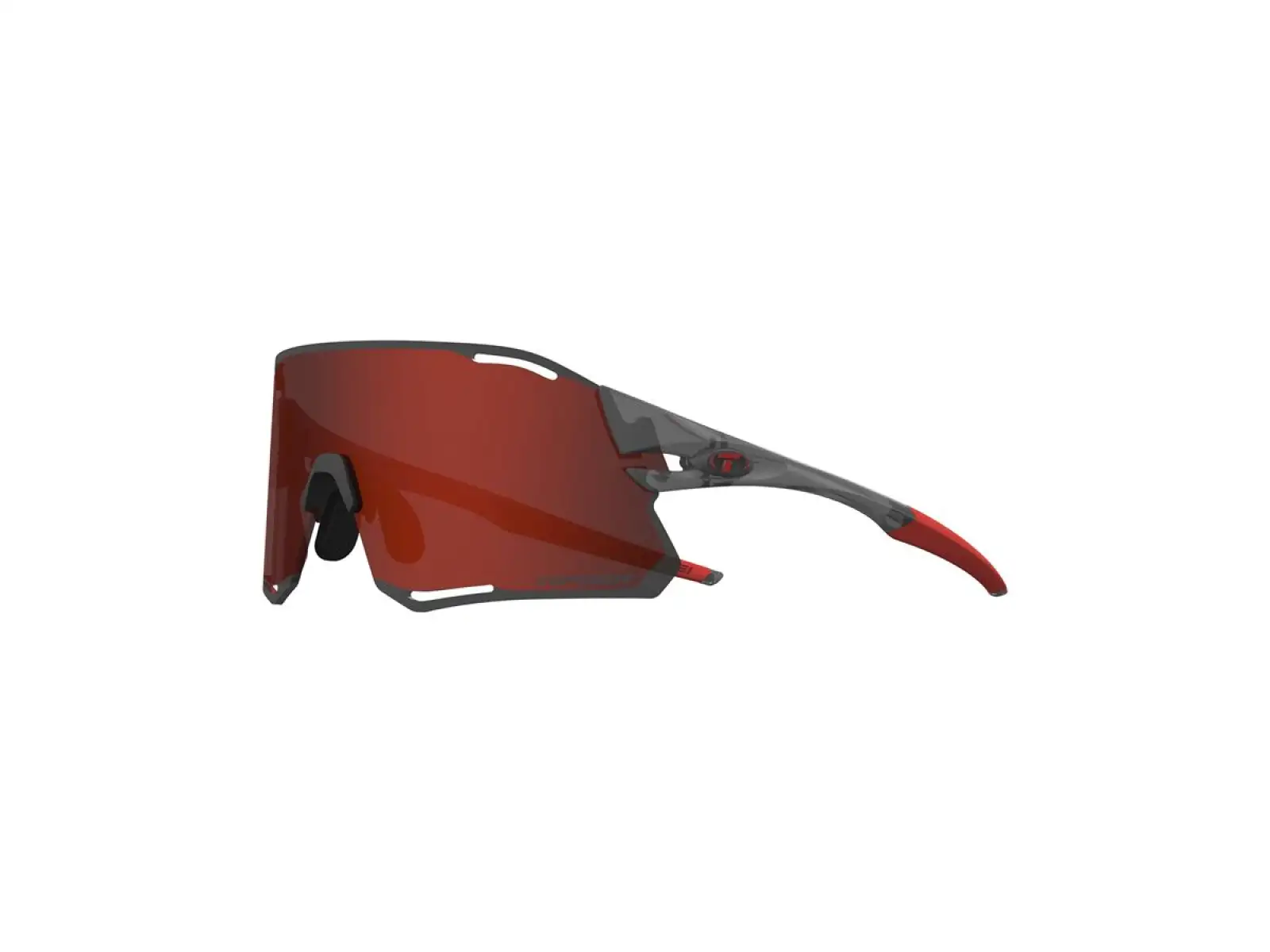 Tifosi Rail Race Sportbrille Satin Vapor/Clarion Red/Clear