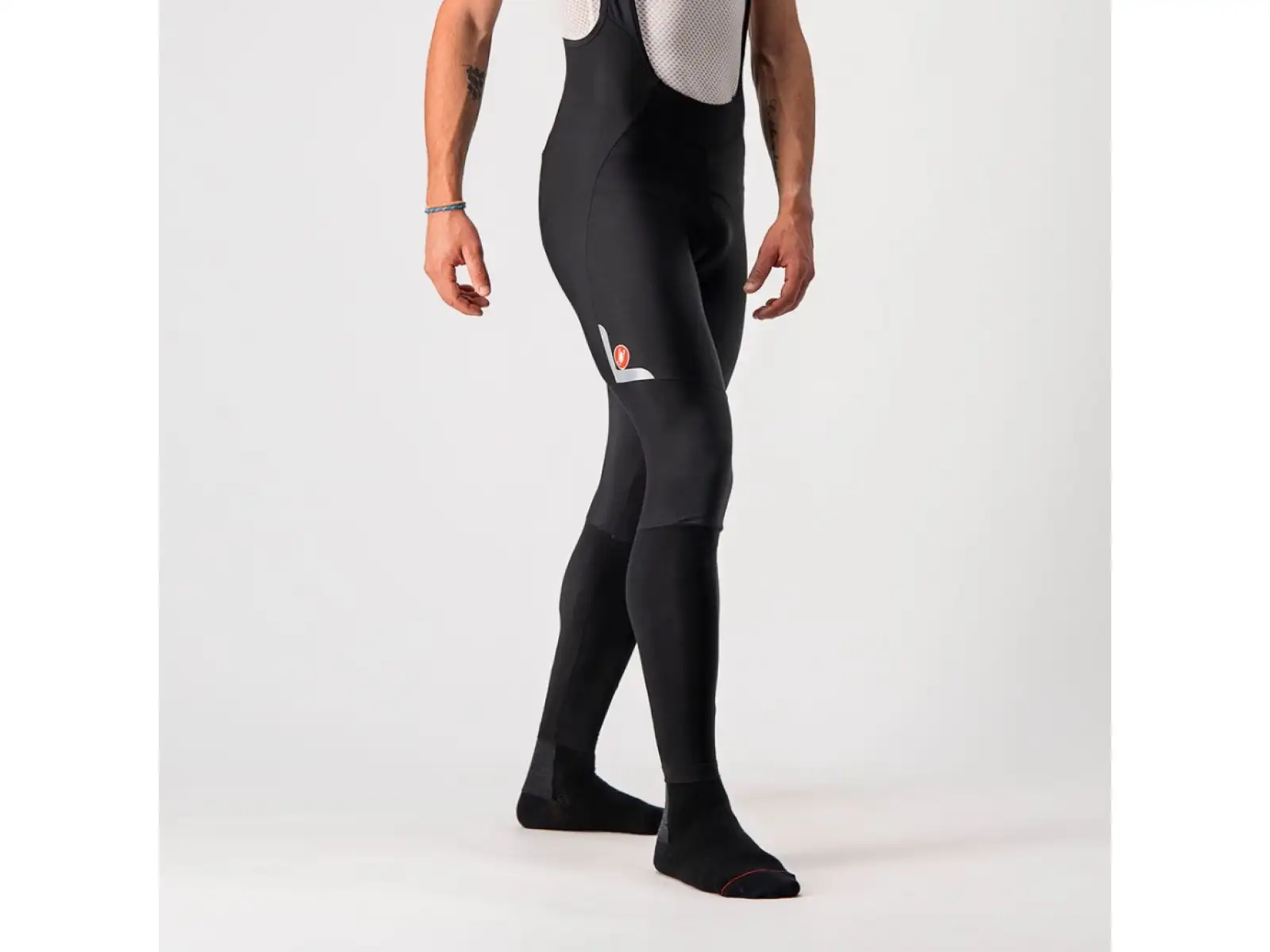 Castelli Velocissimo 5 Herrenhose mit Latz Black/Silver Reflex