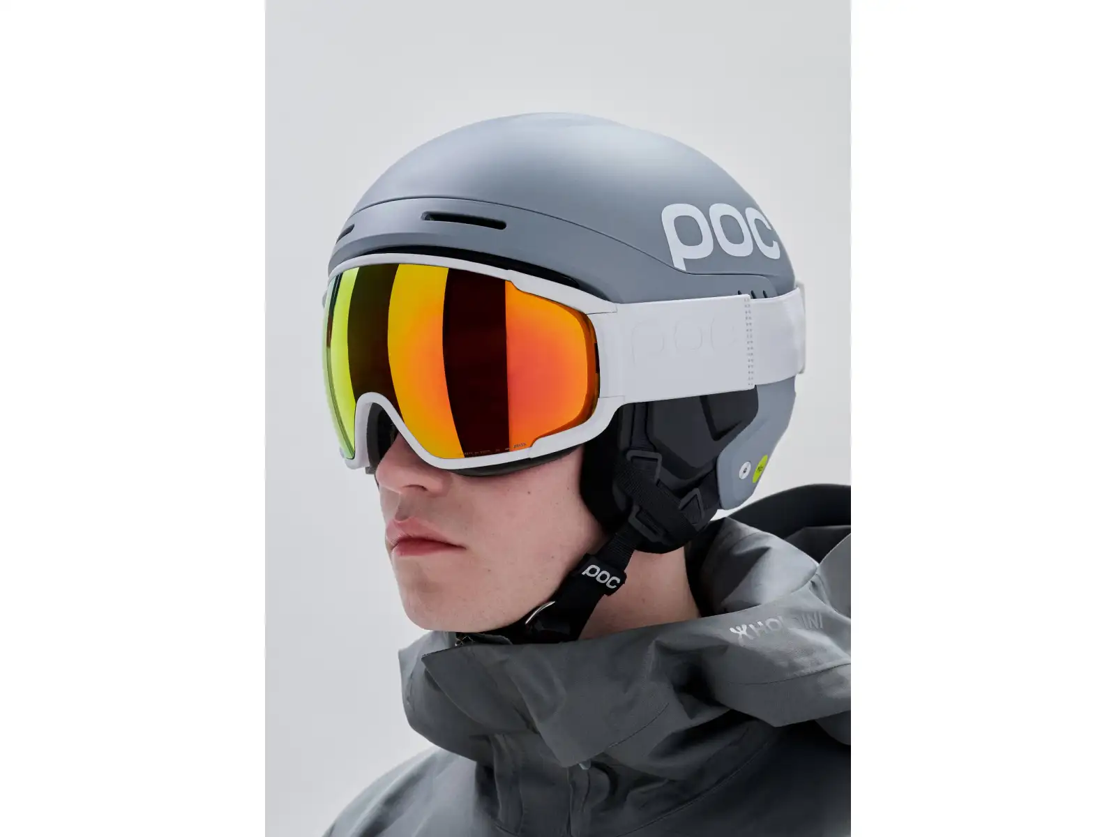 POC Zonula Skibrille Hydrogen White/Partly Sunny Orange