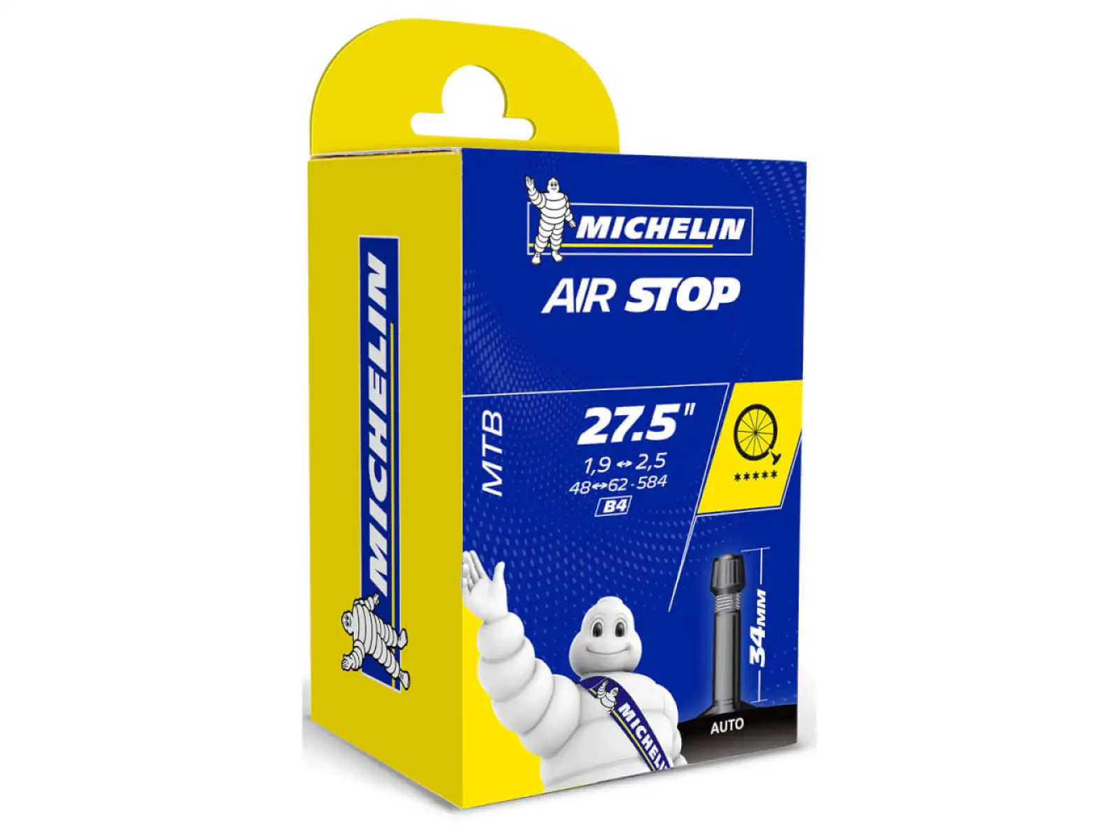 Michelin Air Stop 27,5x1,90-2,70" MTB Schlauch Autoventil 34 mm