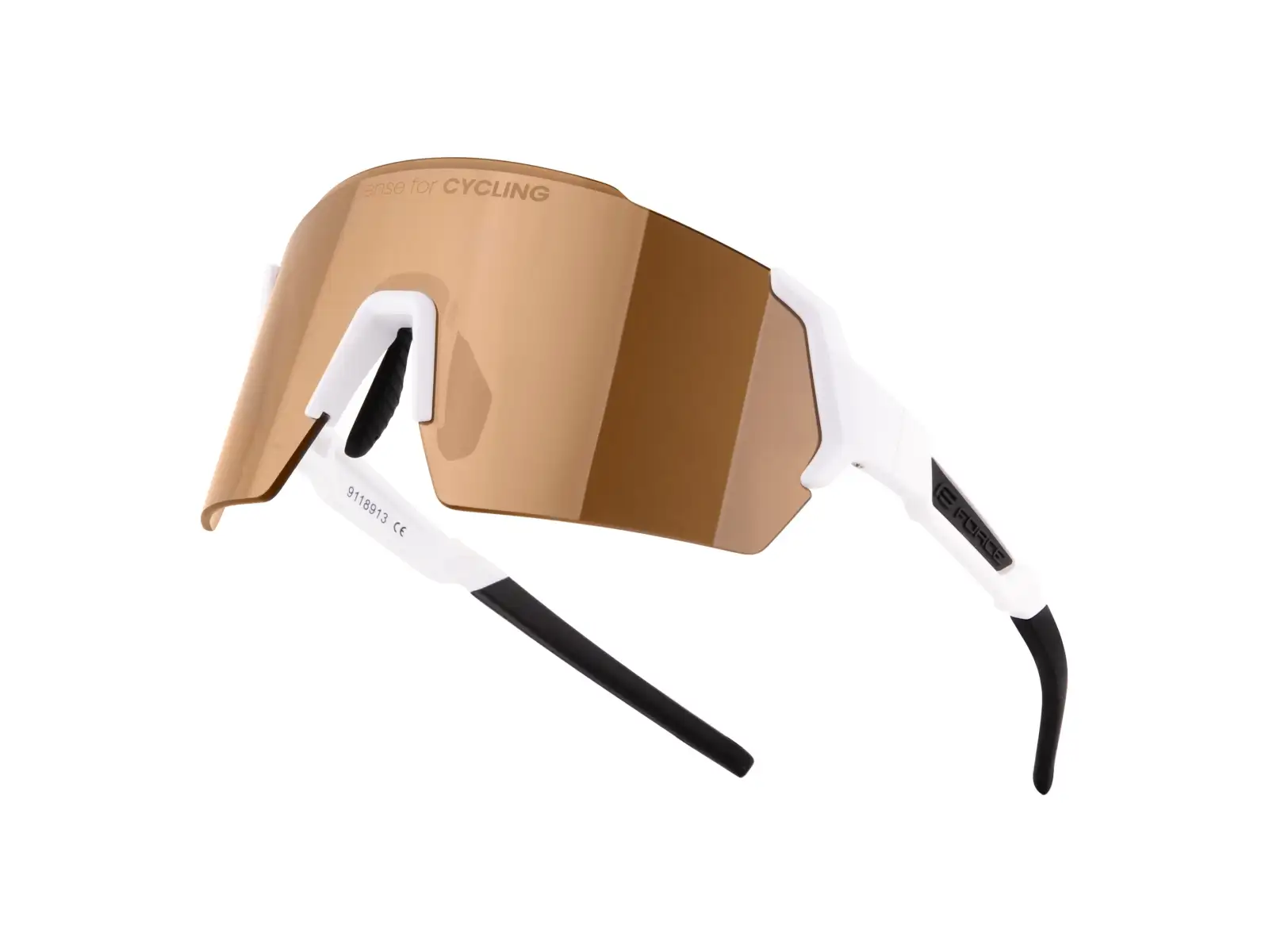 Force Electra Brille Weiß/Braun mit verspiegelten Gläsern